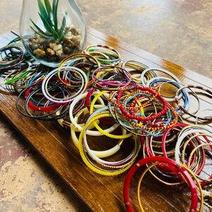 Colorful Lil Girl Bangle Bracelet Set, 146 Pieces